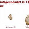 Scholer Hl. Familie holzgeschnitzt 11cm color 139,00.--€; gebeizt 119,00.--€